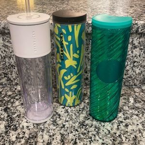 Starbucks lot of 3 tumblers 16oz